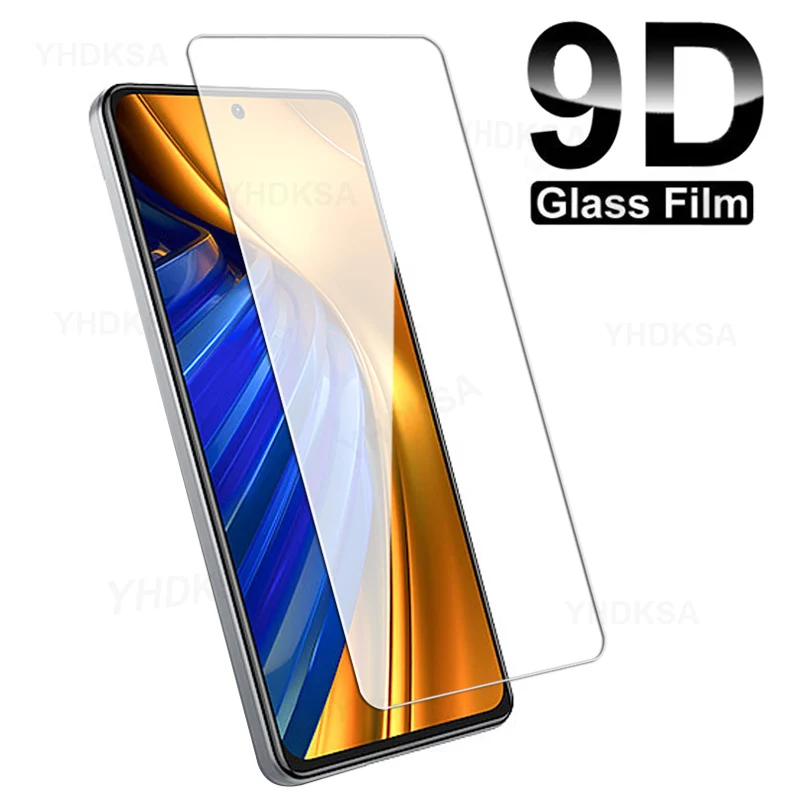 9D Full Tempered Glass For Xiaomi Poco M2 M3 M4 M5 Pro M5S Screen Protector X3 X4 NFC X2 F2 F3 F4 GT C3 C40 Protective Film Case