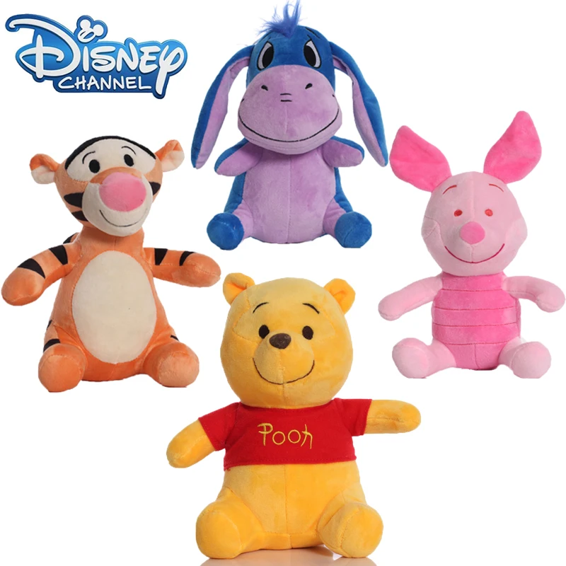 1-4pcs Disney Tigger Piglet Eeyore Pooh Bear Plush Toys Soft Stuffed Anime Toy Doll Sitting Little Tiger Children's Toy 21-23CM