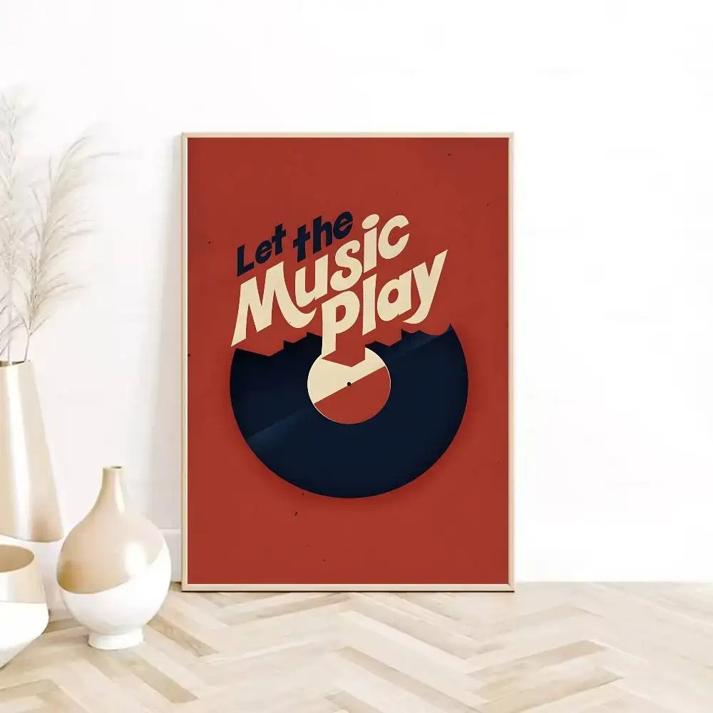 Mid Century Retro Vinyl Records Poster  HD sticky wall waterproof home living room bedroom Dorm bar aesthetic decoration - view 4