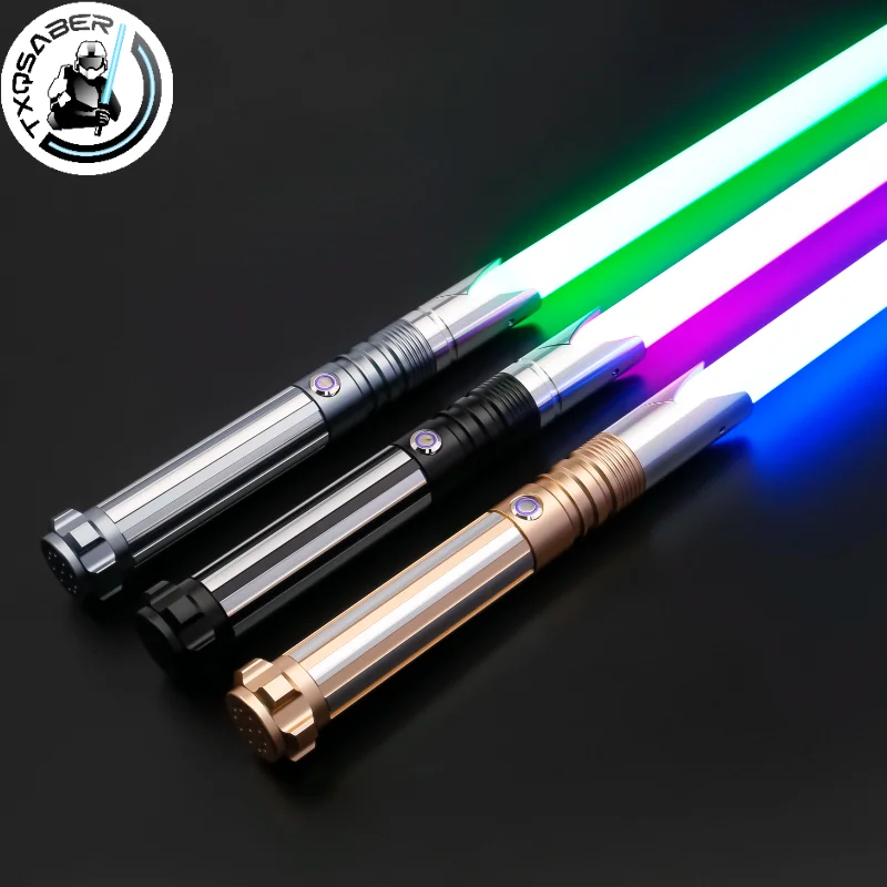 TXQSABER  Metal Hilt 16 Soundfonts Cosplay Heavy Dueling LightSaber Volume Adjustment 12W LED with FOC Laser Sword Kids Toys