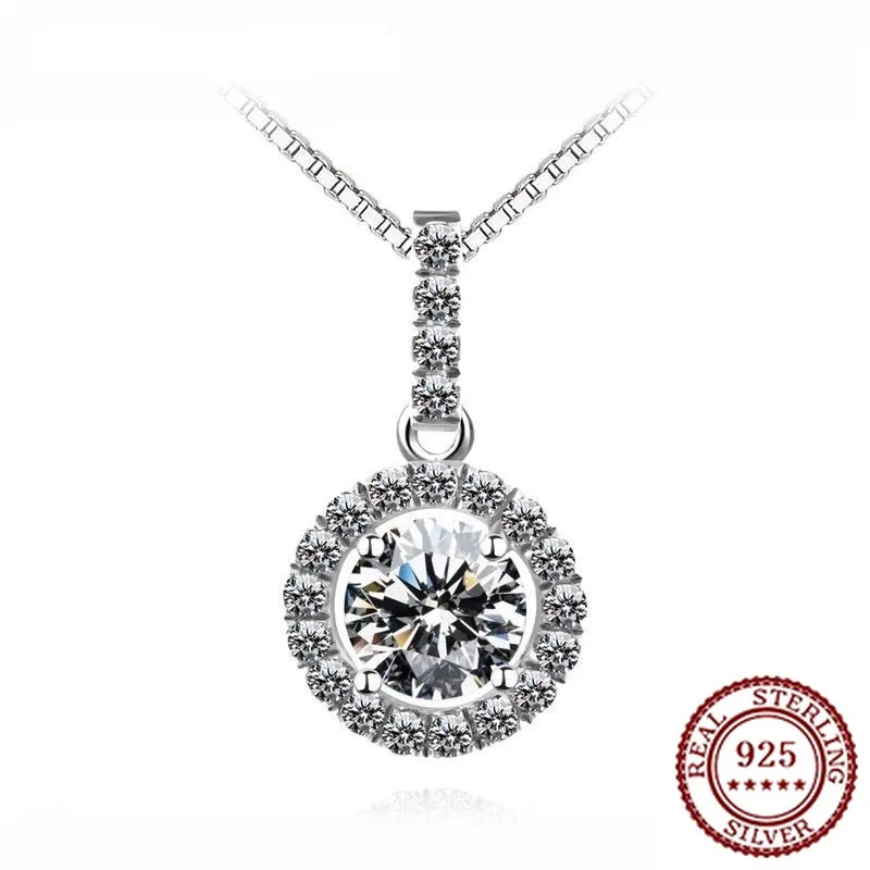 

Новинка 2025, модное классическое темпераментное атмосферное модное классическое женское круглое ожерелье с подвеской из чистого серебра 925 пробы