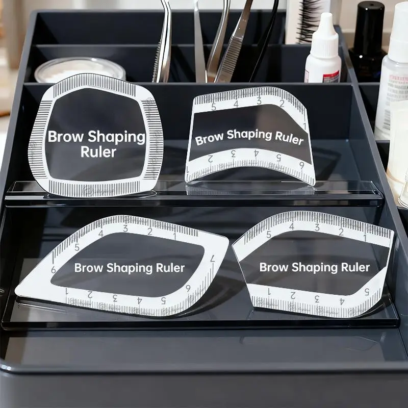 1-Minute-Lineal zum schnellen Zeichnen von Augenbrauen, einfaches Werkzeug, Microblading, Permanent-Make-up-Schablonen, Augenbrauen-Mapping-Lineal, Augenbrauenformungslineal