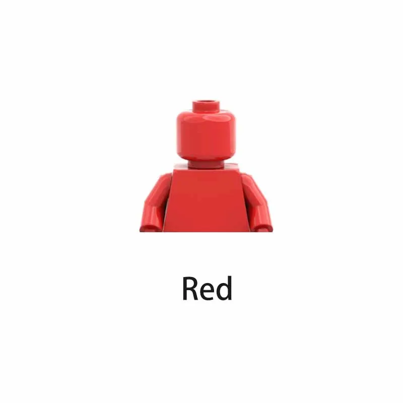 18pcs MOC41 style color simple pure pigment volume wooden doll DIY children's creative building block toy - view 5