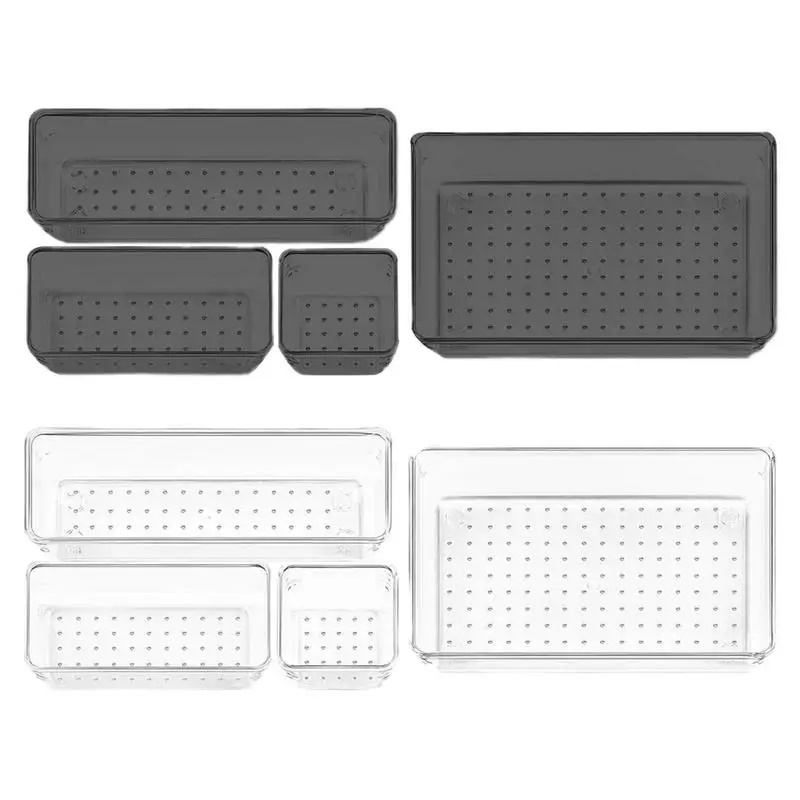 

Drawer Organizer Tray 25Pcs Kitchen Drawer Cabinet Organizer Trays Drawer Organizers Non-Slip Storage Bins For Gadgets Makeup