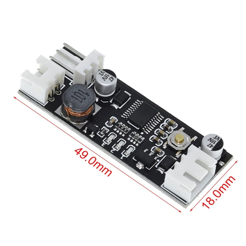 JAJA Single 12V 0.8A DC PWM 2-3 Wire Fan Temperature Control Speed Controller Chassis Computer Noise Reduction Module