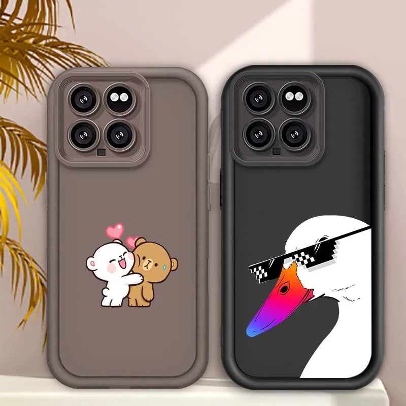 

Bear Duck Popular Cute For Xiaomi Mi 17 15 14 14T Redmi 13 13T 13C 12C 14C 12 12T Lite Pro 5G Eye Ladder Phone Case