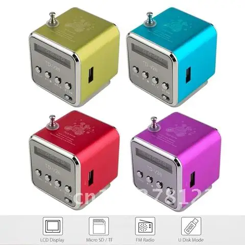 

Mini TD-V26 Digital FM Radio Speaker LED Display Screen Loudspeaker Bluetooth 5.0 FM Radio Receiver MP3 Player Support TF Card