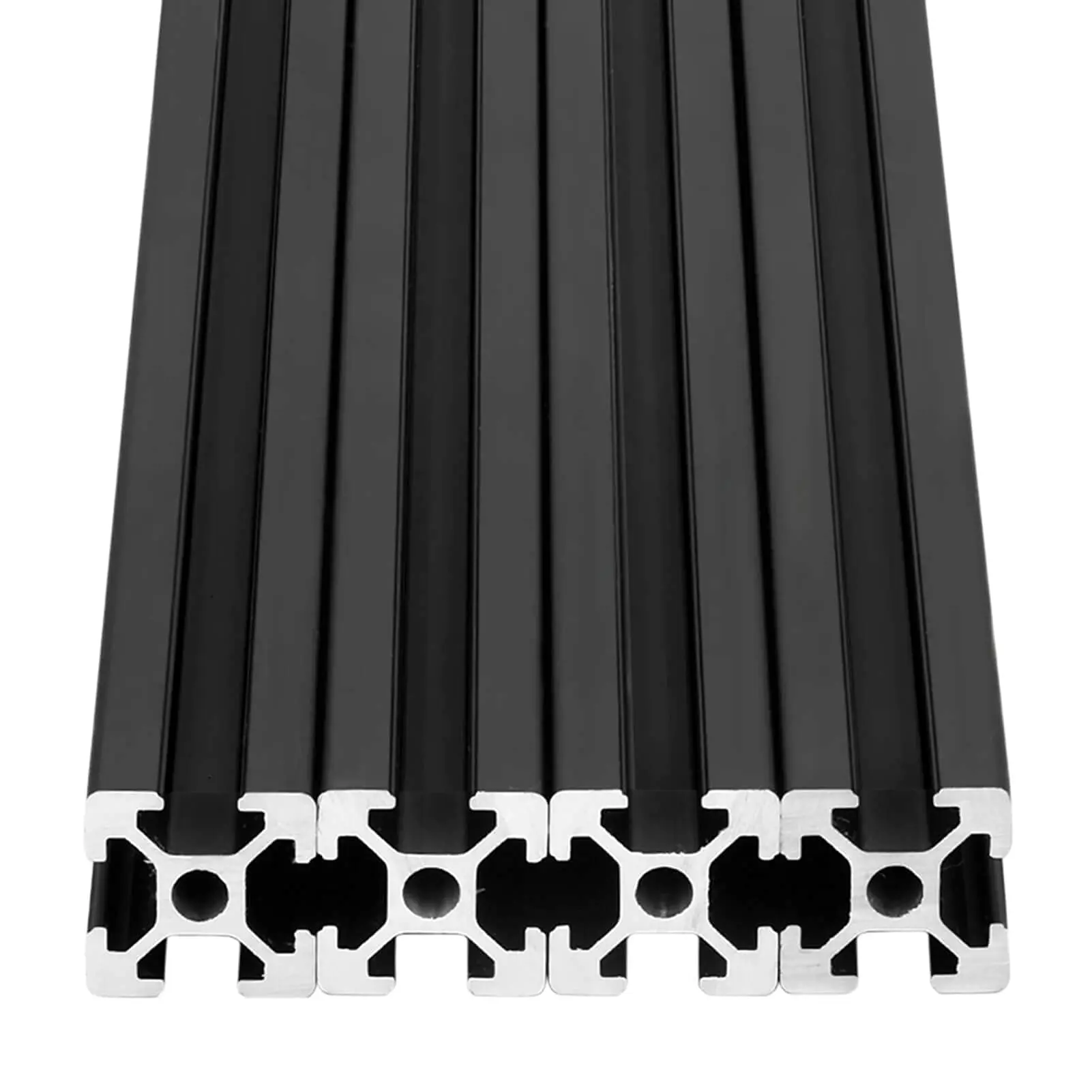 4 Stuks 300 Mm 1-600 T Slot 2020 Aluminium Extrusie Europese Standaard Geanodiseerd Lineaire Rail Voor 3D printer Onderdelen Cnc Diy Zilver Zwart