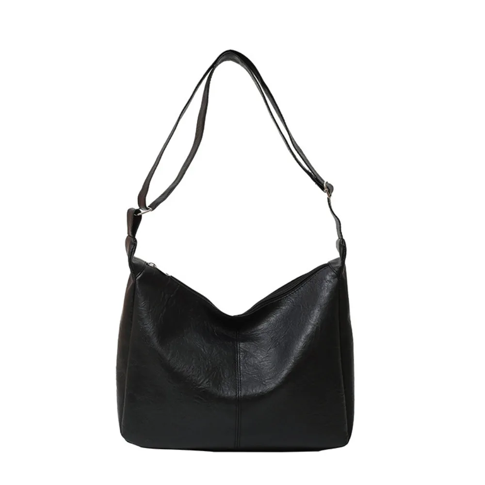

PU Leather Versatile Shoulder Bag Korean Style Handbag Solid Color Crossbody Bag Large Capacity Ladies Luxury Tote Bag