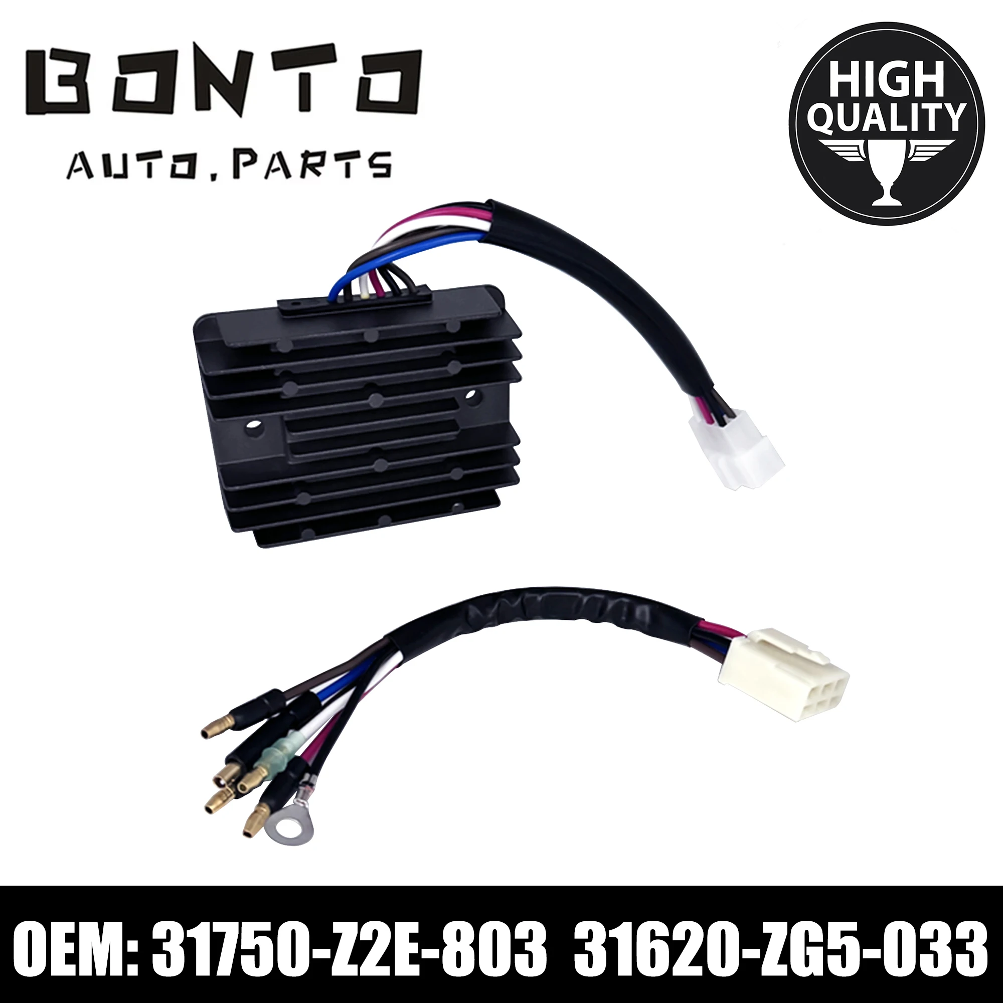 BONTO Voltage Regulator Rectifier With Wire Harness For Honda GX610 GX620 SH711AA Replace 31750-Z2E-803  31620-ZG5-033