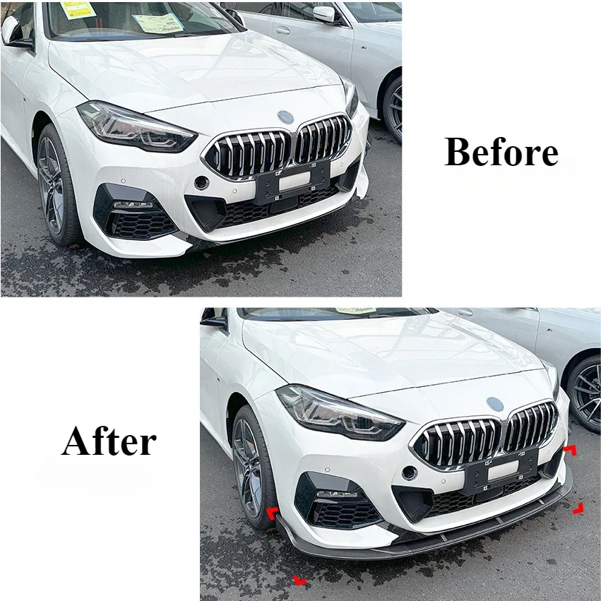 M Sport For BMW 2 Series F44 218i 220i 2020+ Front Bumper under Lip Spoiler Splitter Diffuser Kit Lower Bumper under Lip