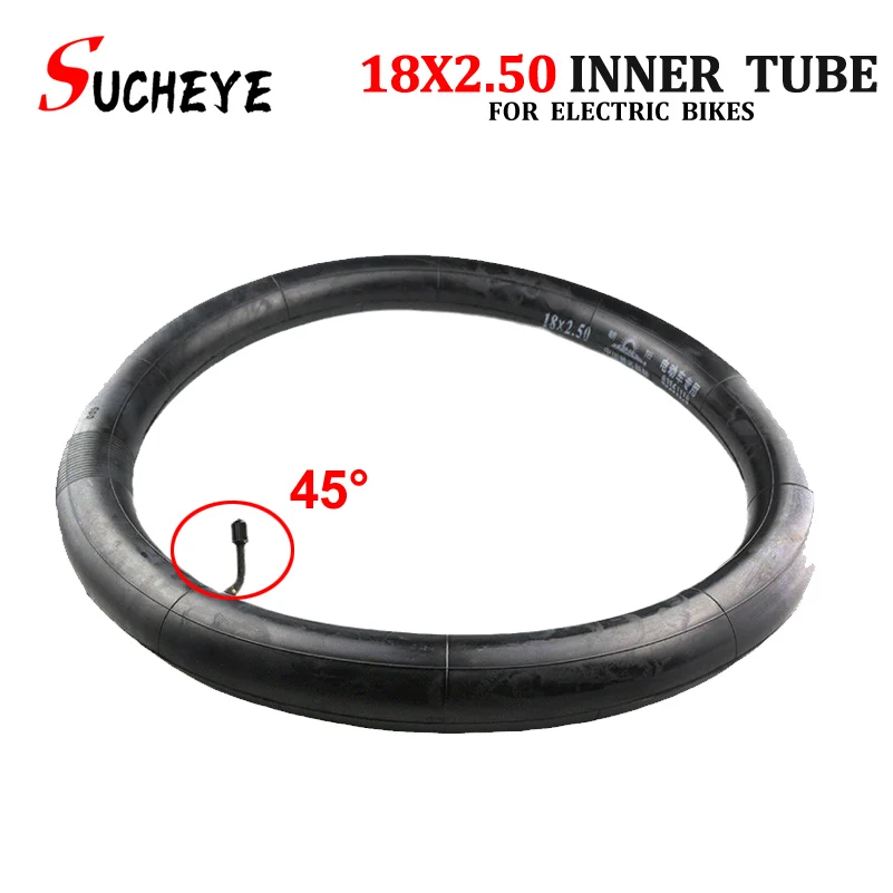 18x2.5 Butyl Inner Tube with A Straight / Bent Angle Valve Stem Fit Electric Dirt Bikes and Vehicles 18x2.50 Camera 18*2.125