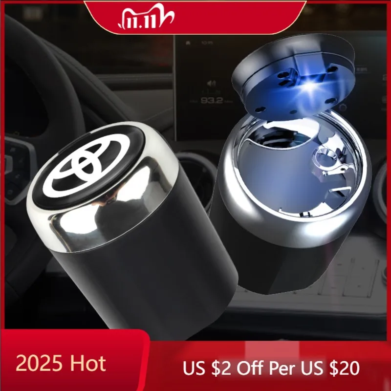 

Крышки ступицы Toyota автомобильная пепельница для портативных светодиодных автомобилей подстаканник авто пепельница мундштук коробка аксессуары для интерьера