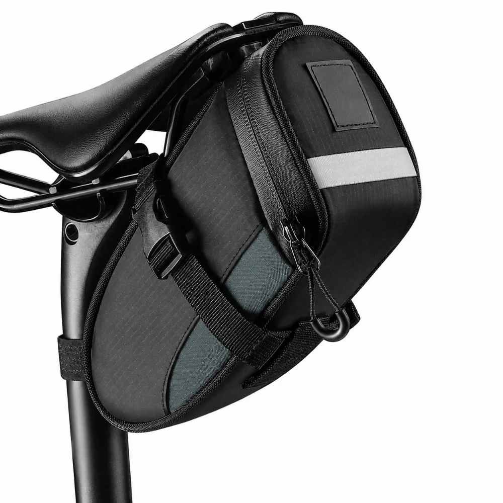 

1.2L Capacity Cycling Tail Bag with Reflective Waterproof Bike Saddle Bag Ultralight Bicycle Seat Bag Under Seat Storage