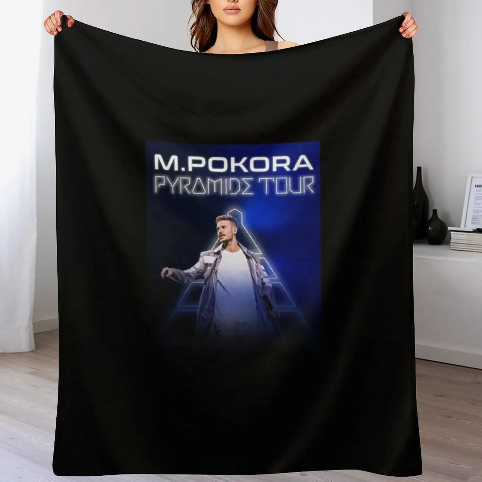 M Pokora Poster Throw Blanket Stain Resistant Cozy Warm Blanket