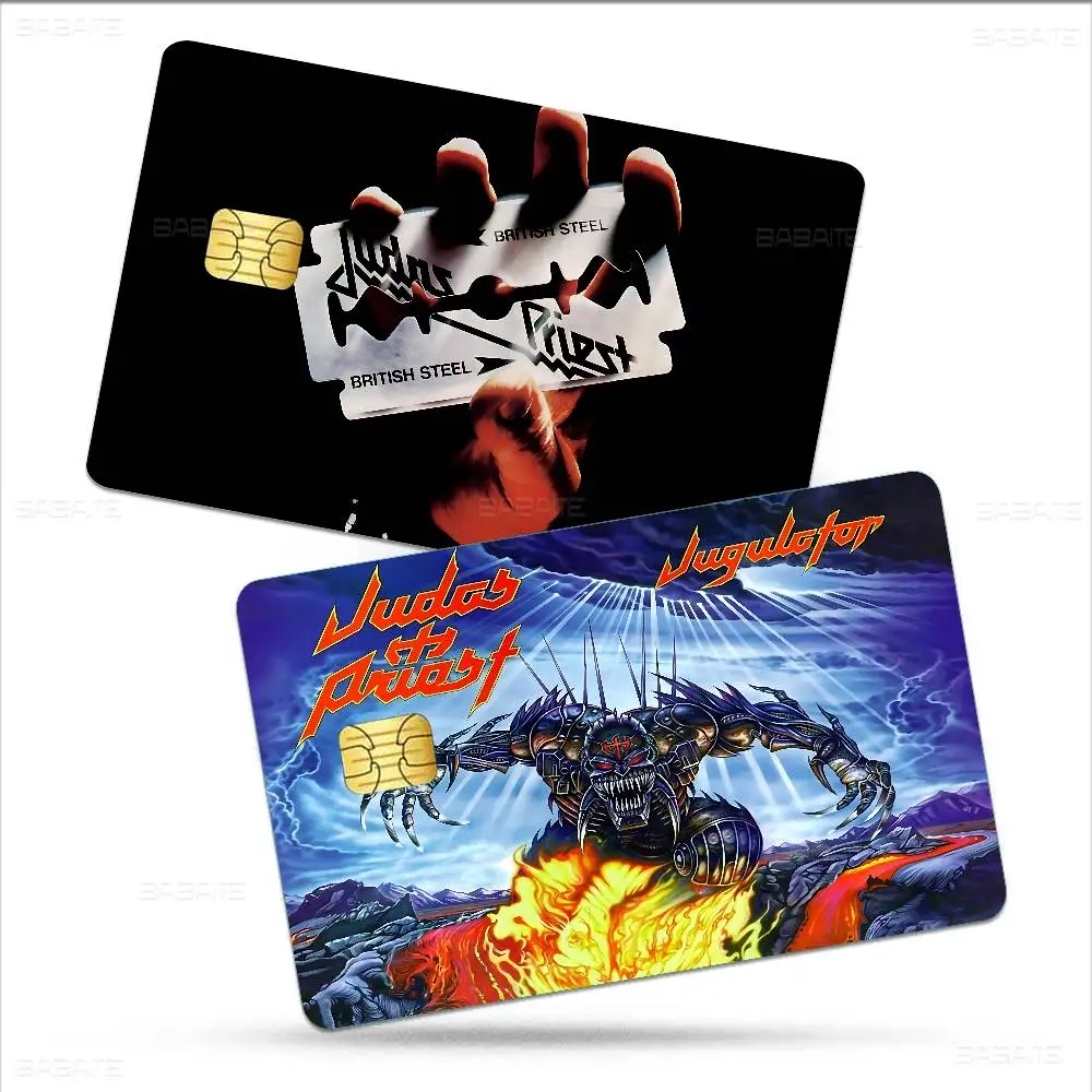 Band Judas Priest Fashion Matte Gold Silver Black Matte Film Skin Sticker Tape for Bank Credit Debit Card