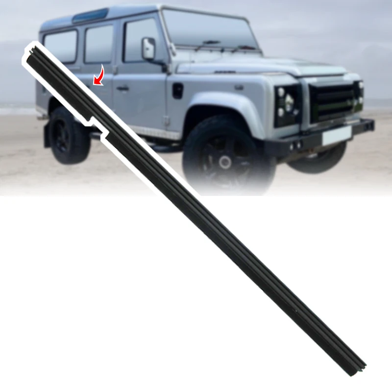 Un juego de tira de goma para sello de cintura de vidrio para ventana externa trasera + delantera + derecha + izquierda para Land Rover Defender 110 3.9L ALR5982