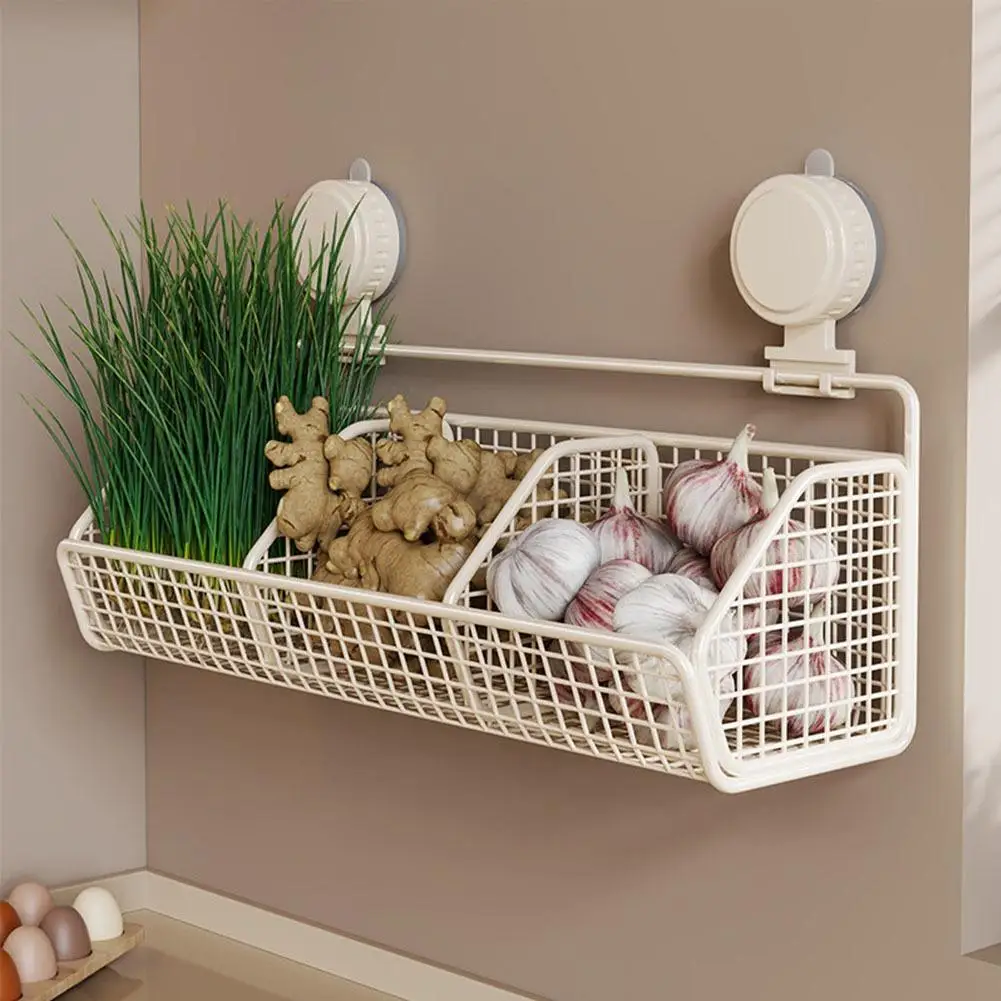Suction Cup Wall Storage Rack Space-Saving Design Drill-Free Mounting Organize Versatile Compact Storage