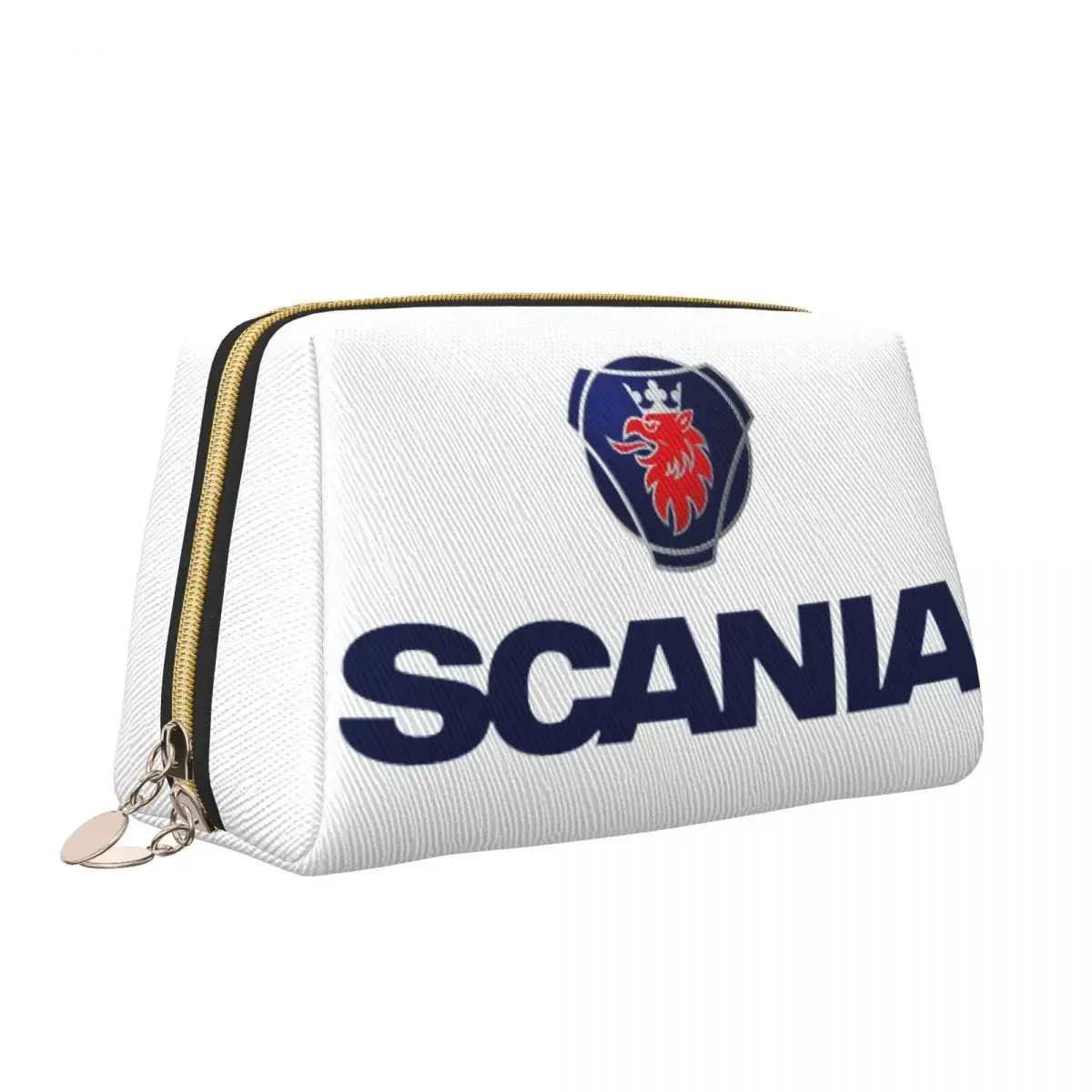 Scanias Logo Print Makeup Bag Women Travel Cosmetic Organizer Cute Storage Toiletry Bags