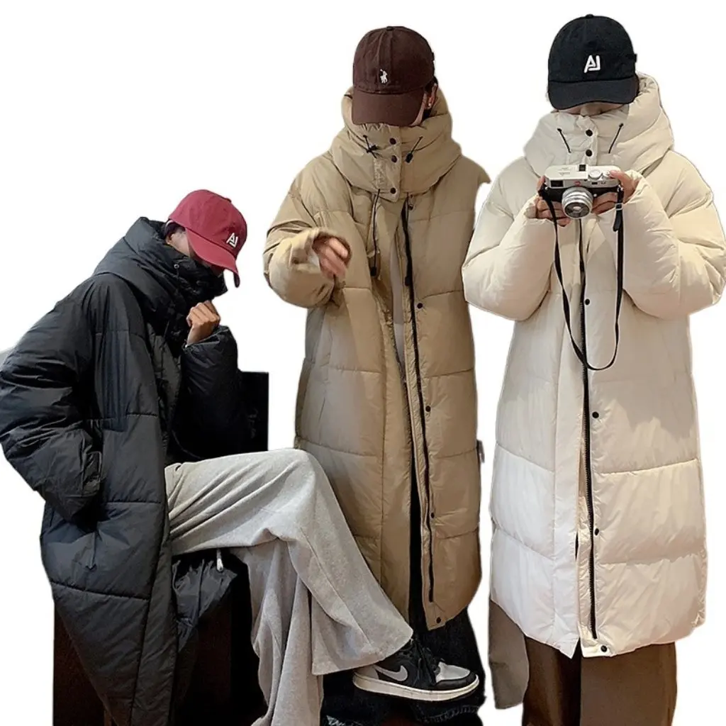 

Women's Large Quilted Knee-Length down Cotton Coat Winter Thickened Jacket Korean Style Loose European And American Design