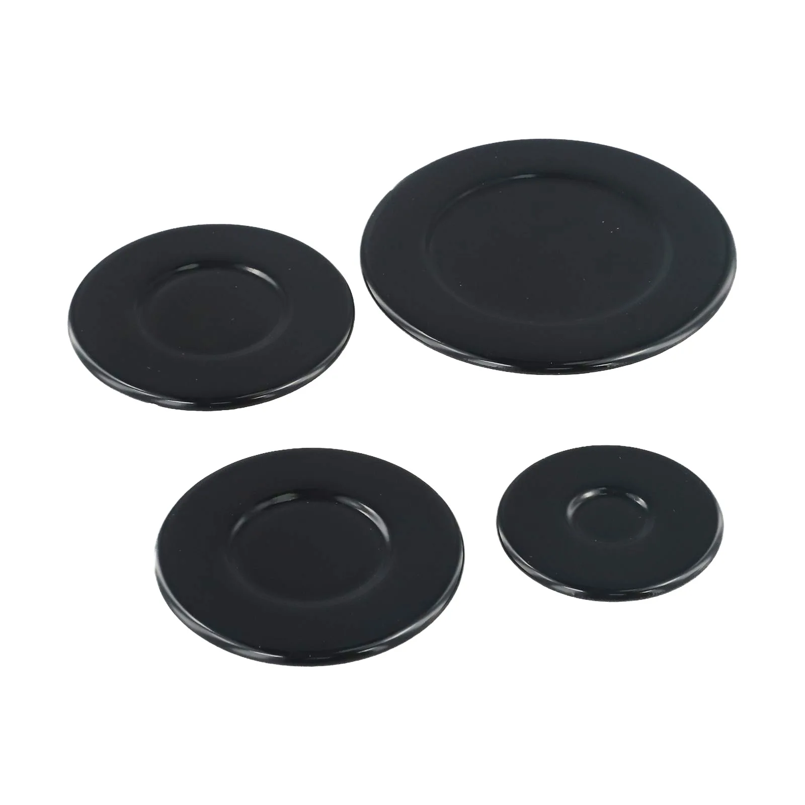 4 Piece Cooker Hob Gas Burner Cap Set Thickened Material Ensures Even Heat Distribution for Improved Cooking Efficiency