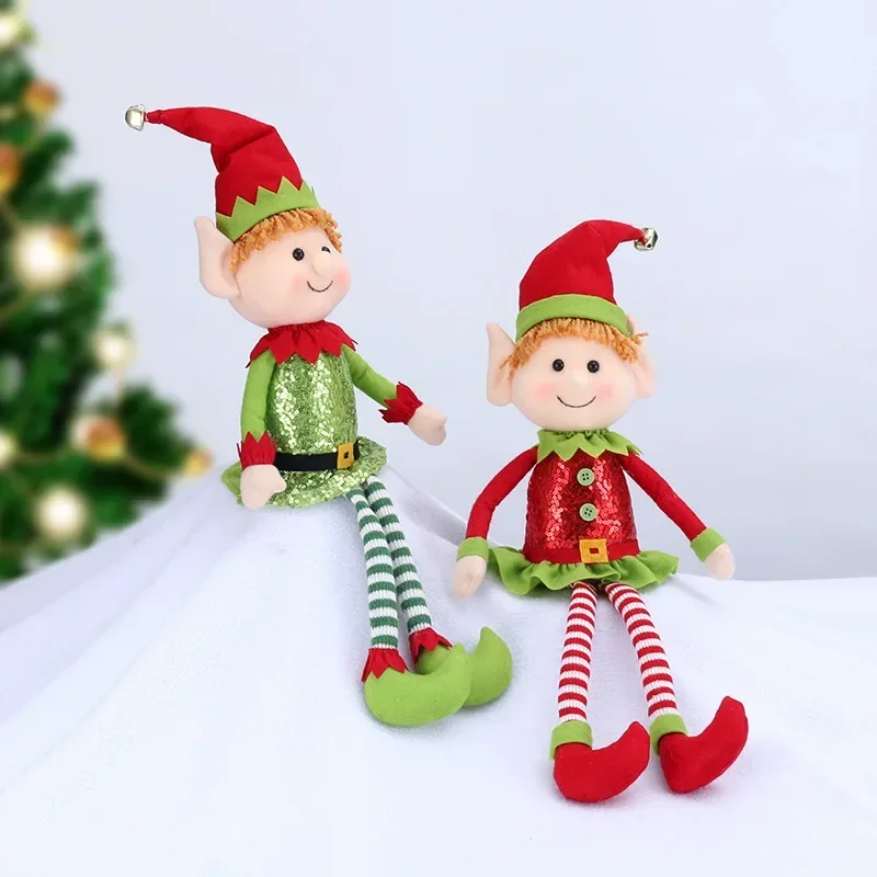 Christmas Plush Doll Gift Christmas Tree Decoration Essential for Celebrating Festivals 65CM Thigh Elf Doll Window Decoration