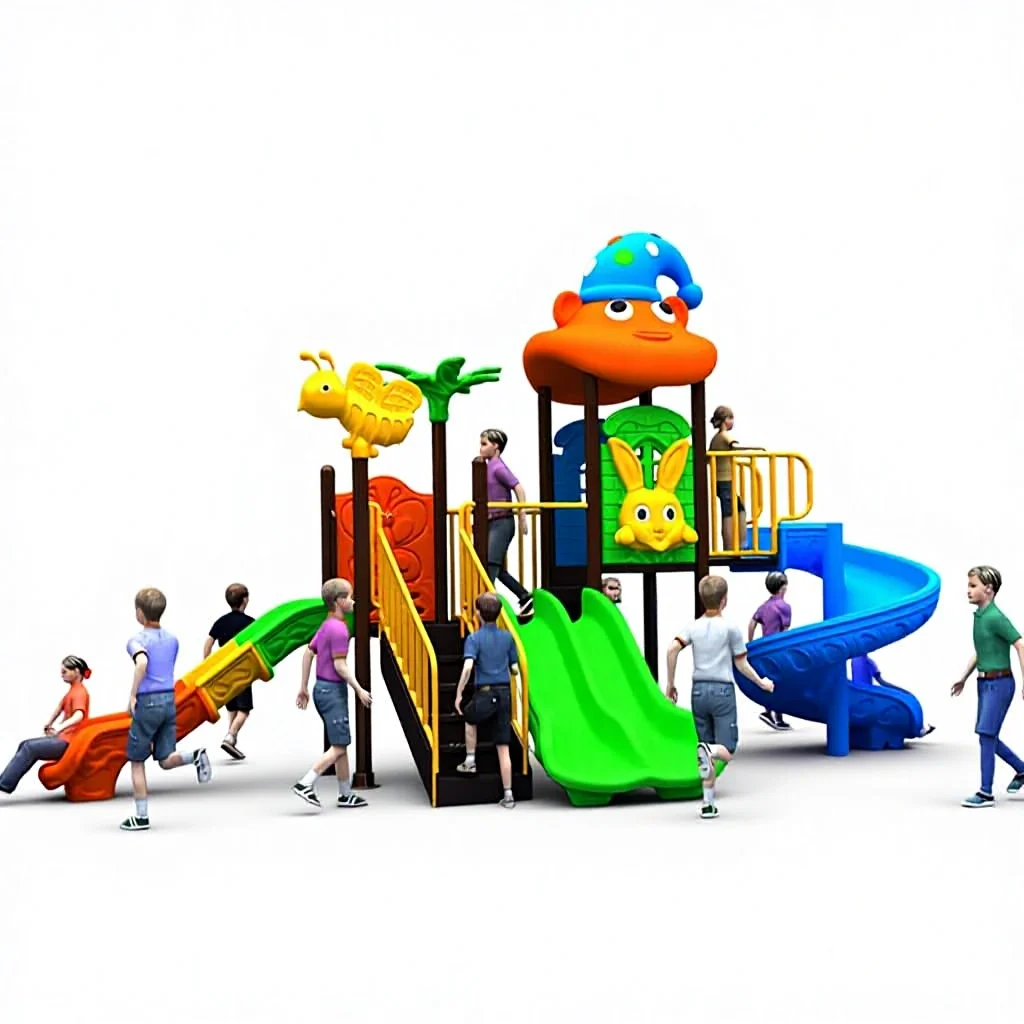 

Small Kids Slide Commercial Amusement Park Equipment Outdoor Playground