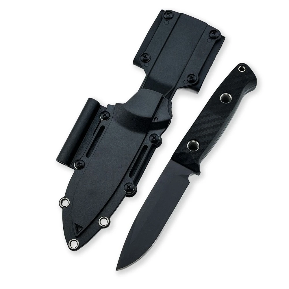 bm-163bk-固定刃ストレートナイフ-d2ブレード-ナイロンファイバーハンドル-シース付き-コンパクトアウトドアedcツール-ブッシュクラフト＆キャンプ用