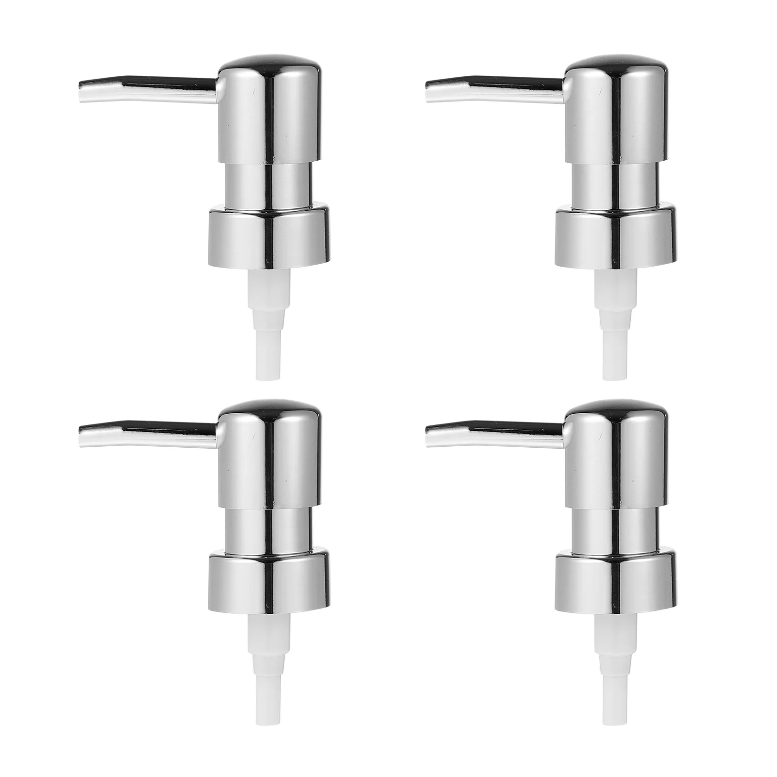 4 Pcs Shower Gel Pump Head Replacement Bottle Pumps Heads Body Lotion Hand Soap Dispenser Plastic Nozzle Pressure Emulsion