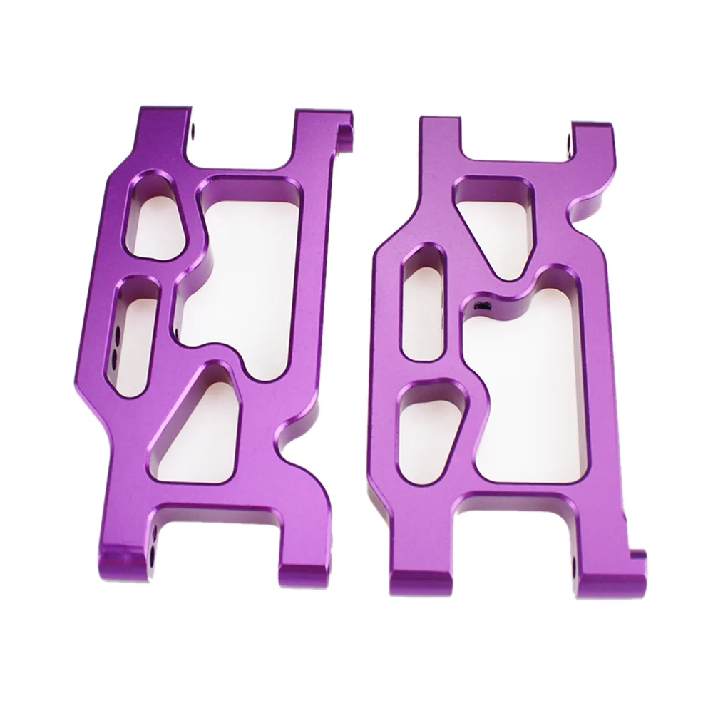 Brazo oscilante de suspensión delantera de aleación de aluminio, 2 uds., para Wltoys 104001   Accesorios de piezas de actualización de coche RC 1/10, color morado