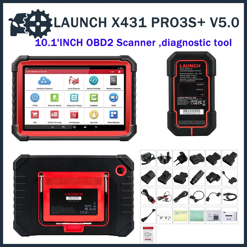 

Автомобильные диагностические инструменты LAUNCH X431 PRO3S + V5.0 2024 дюйма, CAN FD OBD OBD2, полный сканер системы, топология, карта, бесплатная доставка, 10,1