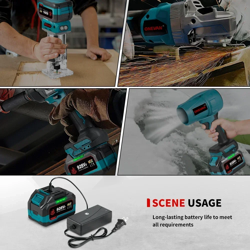 Imagem -04 - Bateria de Lítio 928vf 29900mah Recarregável 588vf 22900mah Indicador de Capacidade Chave Elétrica Ferramenta Elétrica para Makita 18v Bateria