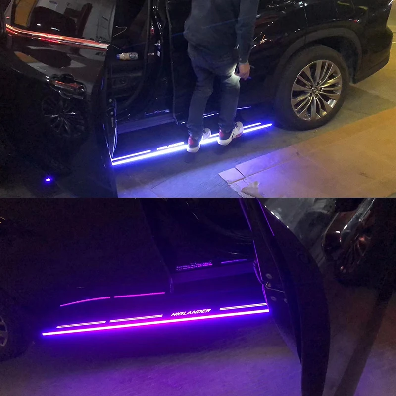 Electric Running Boards Retractable Aluminum Alloy LED Lights For Wildlander 2020-2024 Side Steps with Carry Bag