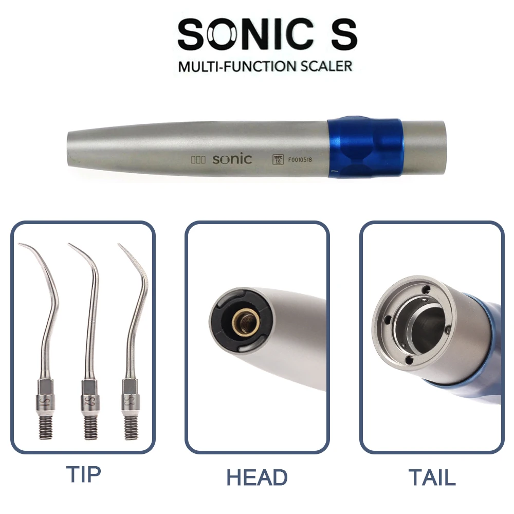 Top quality Sonic S dental air scaler air scaler handpiece with LED fiber periodontal /preparation /surgery tip