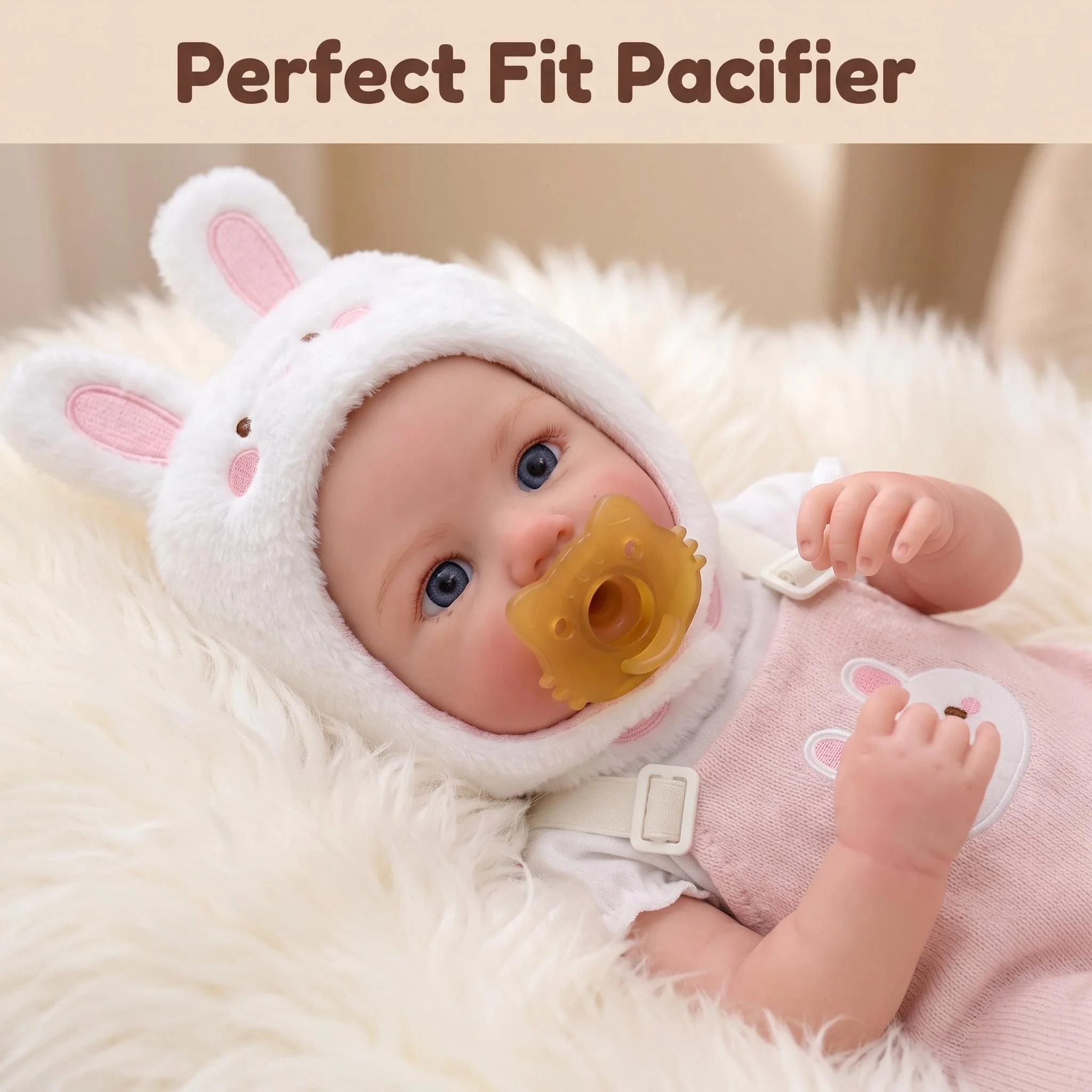 NPK 16inch Full Solid Silicone Abigai Flexible Elastic Super Soft Cute  Mouth Can Open Squish Silicone Lifelike Reborn Bebe Doll
