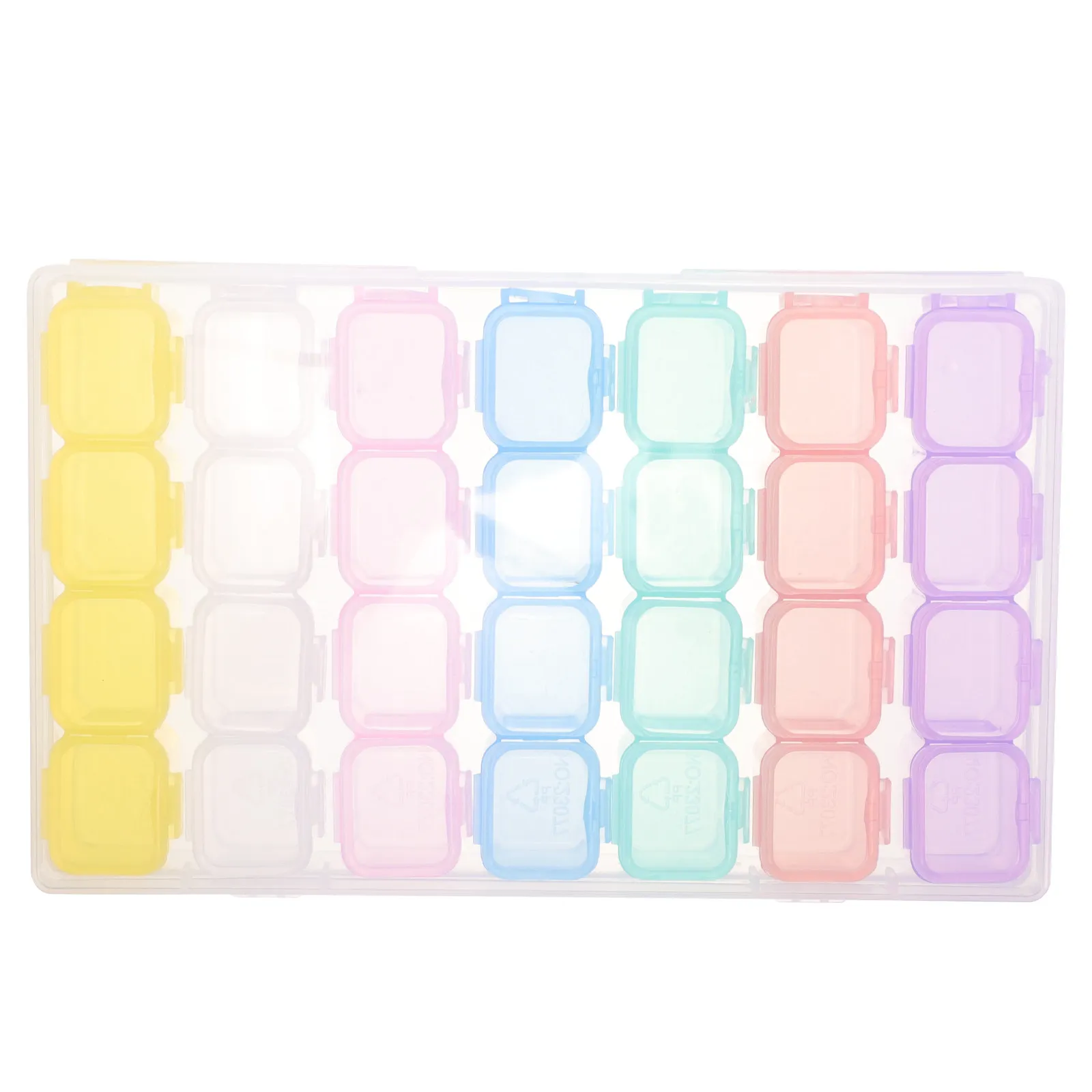 

Sturdy Compartment Earring Storage Box Plastic Jewelry Organizer for Women Girls Travel Home Office Earrings Rings Jewelry Box