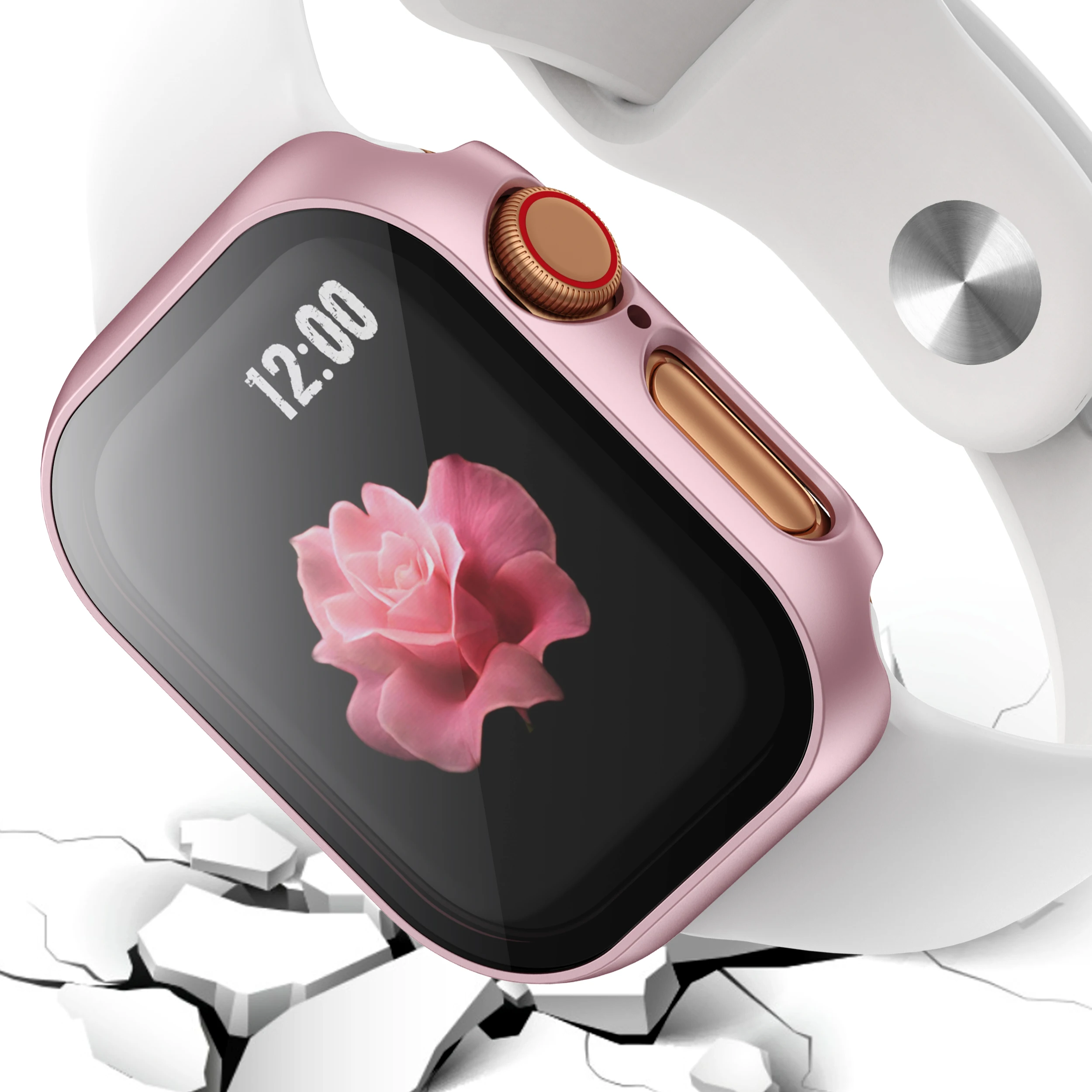 Apple Watch Protective Cover 10 42mm 46mm Matte Hard PC Hollow Bumper Protective Frame Shell Cover+Protective Film 6pcs Set