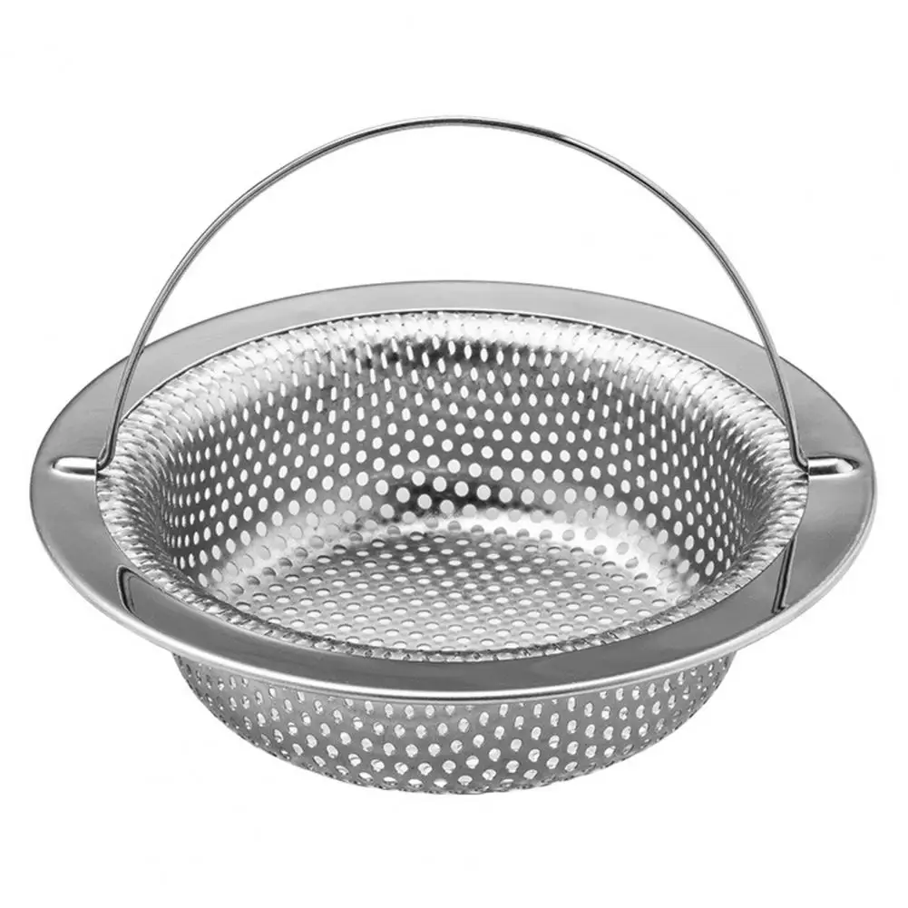 Food Debris Holder Durable Stainless Steel Kitchen Sink Strainer with Fine Mesh Drain Basket Easy-lift Handle for Most for Most