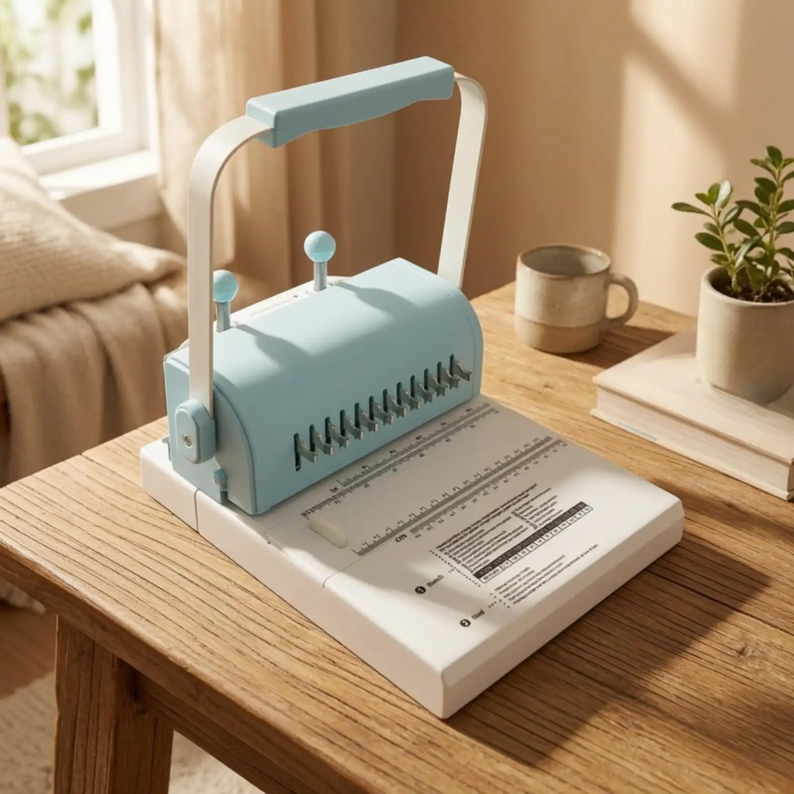 Manual Metal Hole Punch Binder Machine for Reports and Study Materials with Ruler Guide and 20 Sheet Punching Capacity
