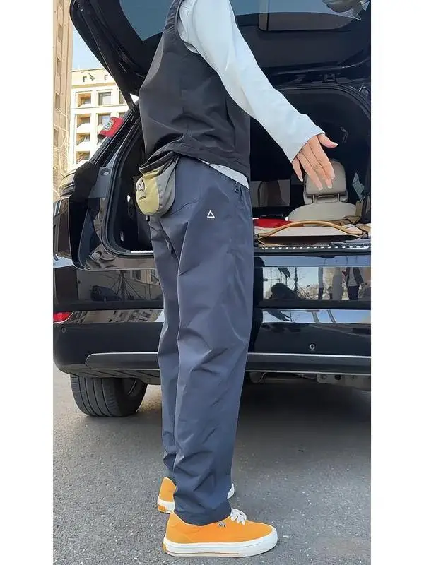 

Men's Summer Waterproof Qui Dry Straight Leg Micro Cone Work Pants Outdoor Hiking Mountain Climbing Fce Lined Cargo Pants