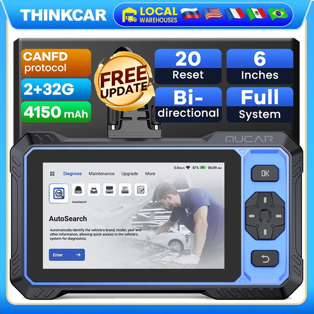 

MUCAR 682 OBD2 сканер полная система диагностического сканирования 20 сброс пожизненное бесплатное обновление BI-направленное управление инструменты для автомобильного сканирования