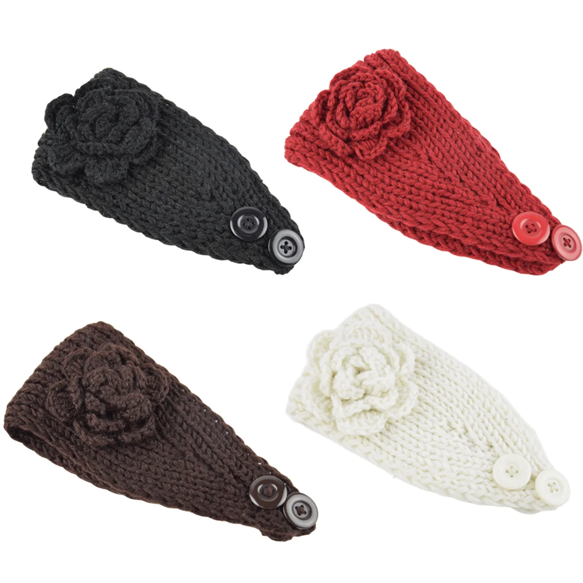 

Ladies' Spring and Autumn Hairbands Flower Headbands Knitted Fashion Trend Hair Accessories for Women Suitable for Daily Wear