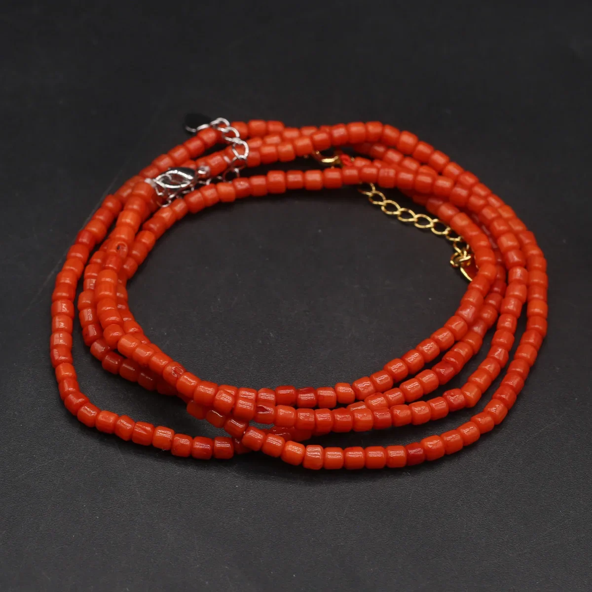 Column Shape Beads Fashion Natural Red Coral Isolation Beads For Jewelry Making DIY Bracelet Necklace Size 3mm