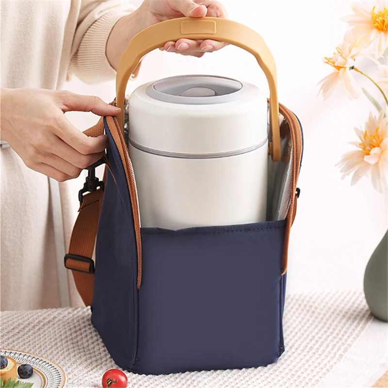 Thermal Lunch Box Bag Waterproof Insulated Food Tote Kids Keep Fresh Cooler Shoulder Bags Portable Bento Storage Pouch Lonchera