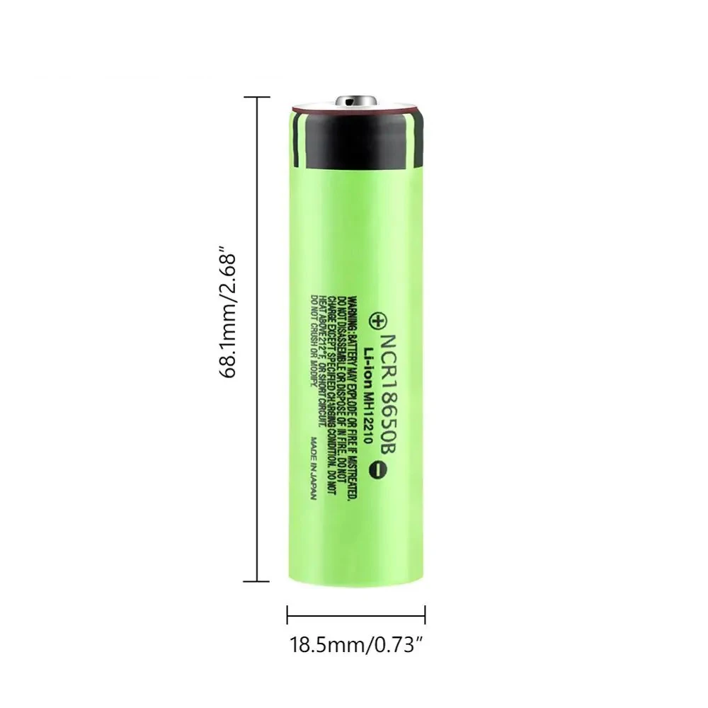 2-20pcs 18650 100% New Original NCR18650B 3.7V 3400mAh Li-ion Top Button Rechargeable Battery for Flashlight