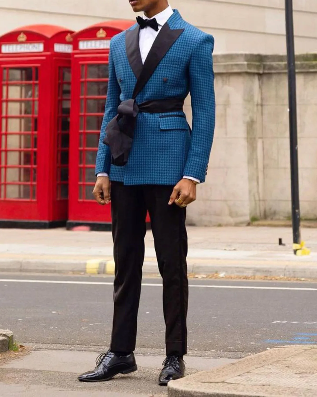 Męskie garnitury zimowe w pepitkę, pasek, gorąca wyprzedaż, 2-częściowe, slim, smokingi na imprezę, wysoka jakość, formalne okazje, rozmiar na zamówienie.