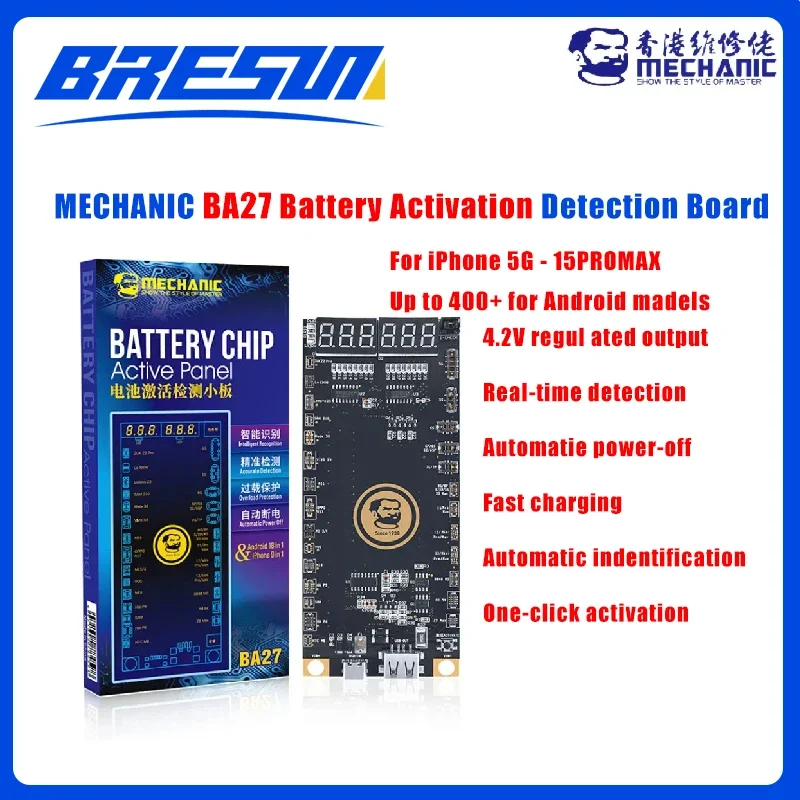 MECHANIC BA27 Battery Chip Activation Panel Battery Detection Board Fast Charging For Android iOS 5G-13 Phone Circuit Board Test