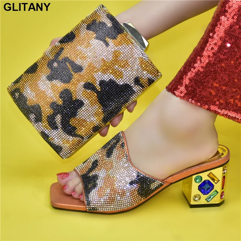 

Новинка, женская свадебная обувь в африканском стиле, украшенная искусственной кожей, роскошная женская обувь на высоком каблуке