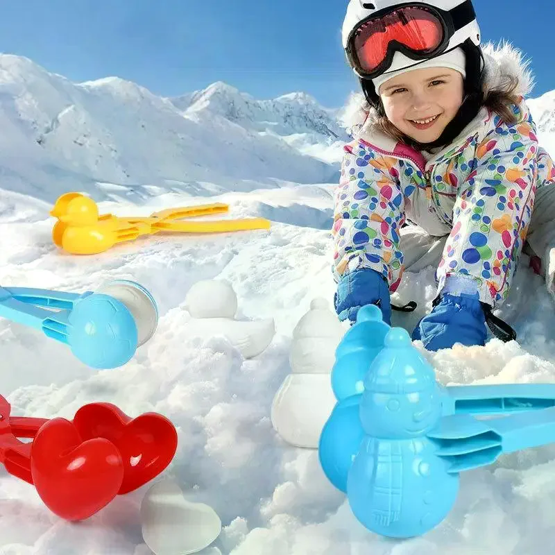 1 قطعة كرة الثلج للأطفال مكافحة قالب الثلج أداة الشتاء البطريق بطة الكرتون الرمال كليب لعبة صانع كرة الثلج