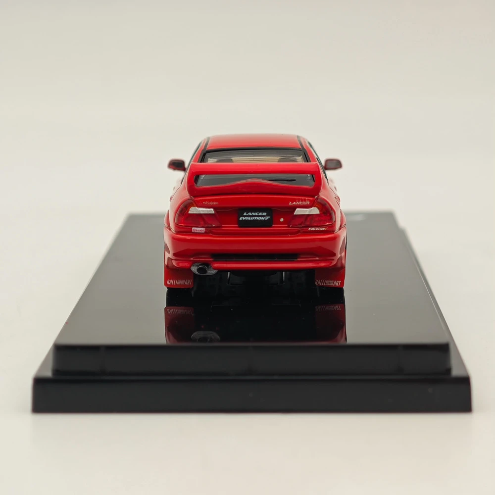 Hobby Japan 1:64 Lancer GSR Evolution V (CP9A)1998 met Mud Flap Palmer Red HJ 642032 AR gegoten modelauto beperkte collectie